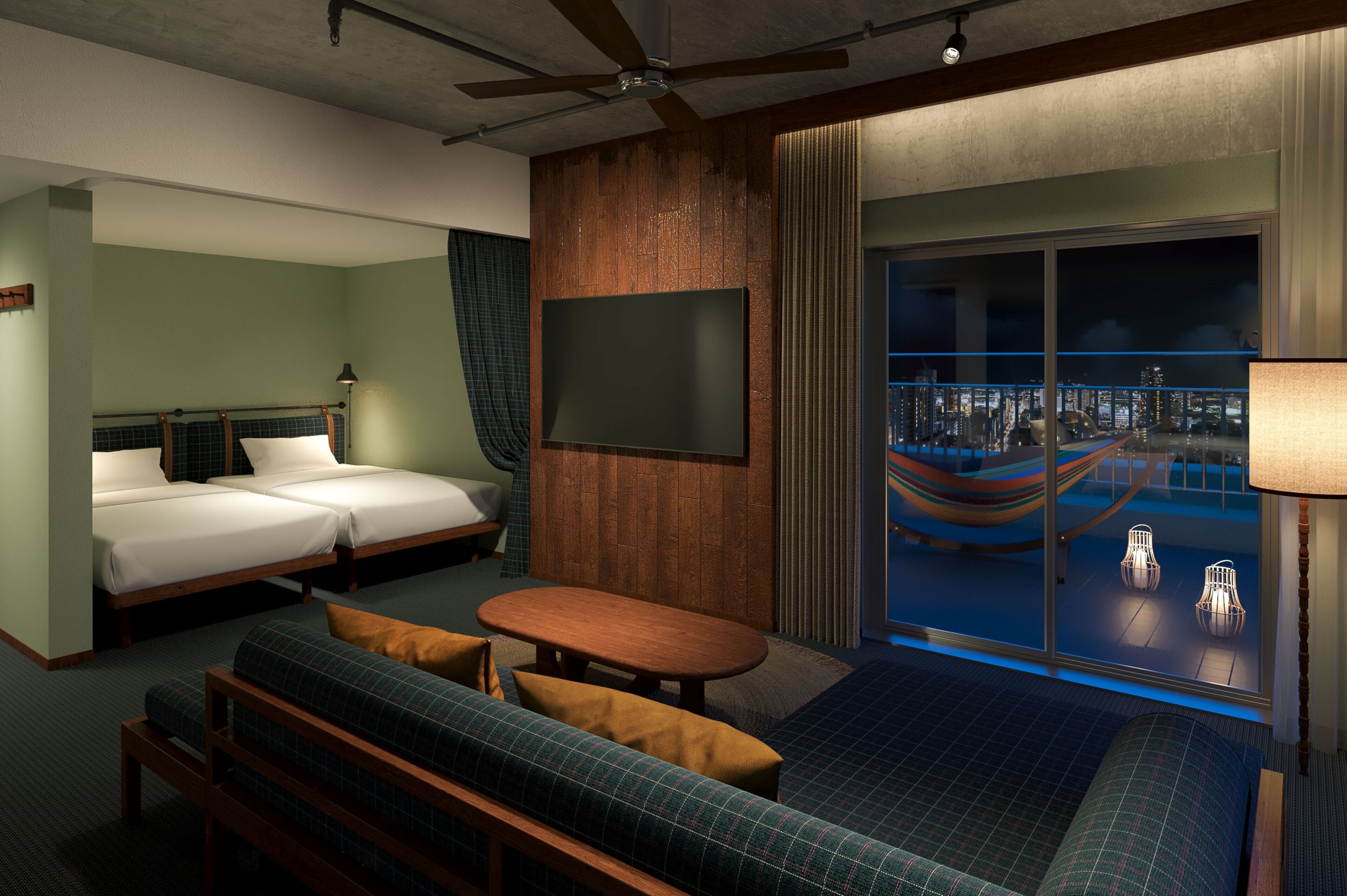 Chambre « Premier », 2 chambres, non-fumeurs, en angle (Terrace, Washing Machine) | Wi-Fi gratuit