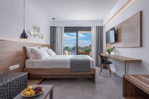 In-room safe, laptop workspace, blackout drapes, soundproofing - Dandelion Suites (Nikiti)