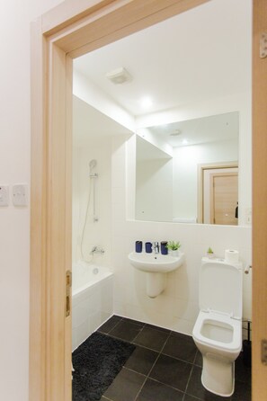 Towels, soap, toilet paper