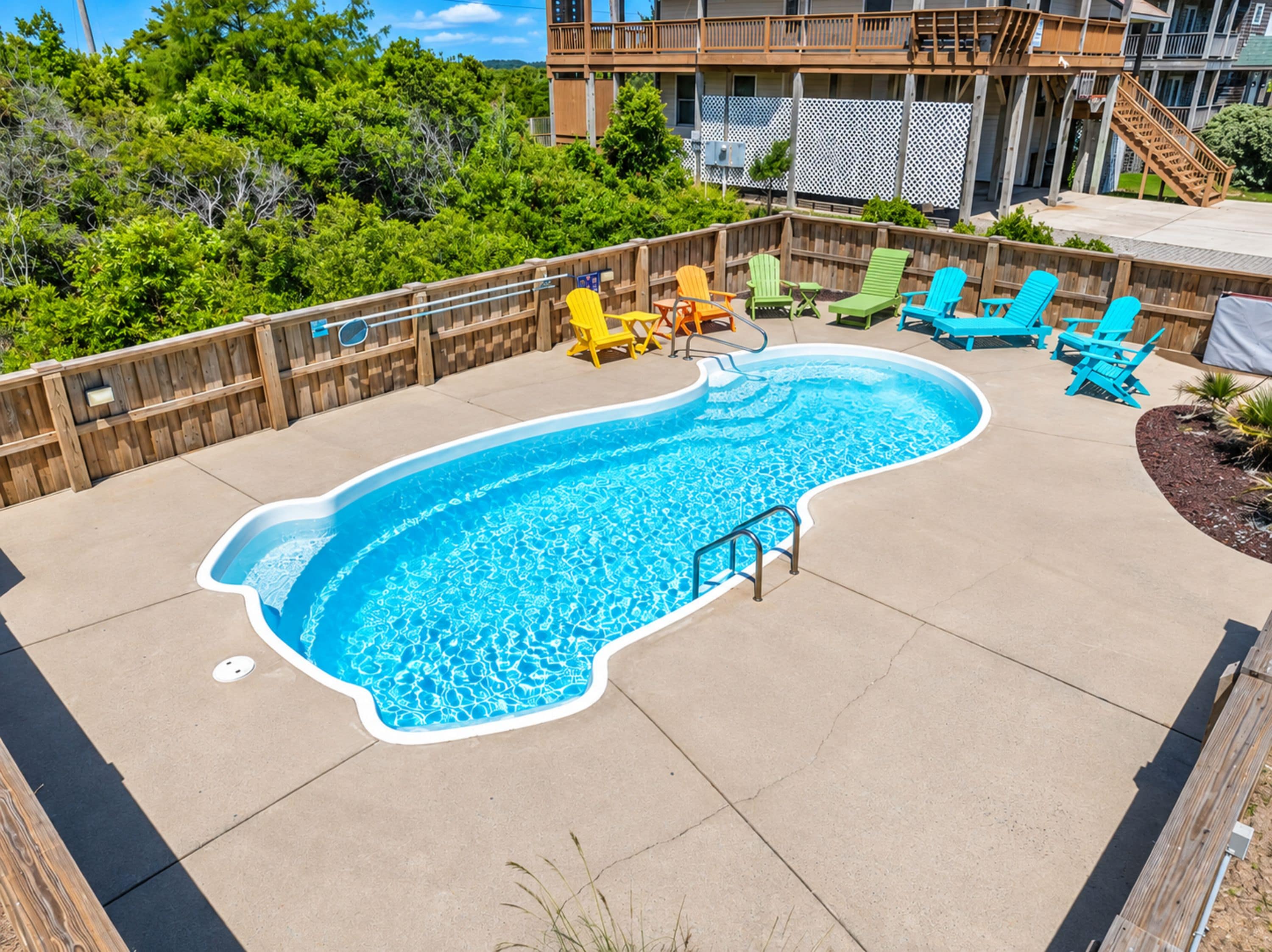 Private 14-by-28-foot heated pool