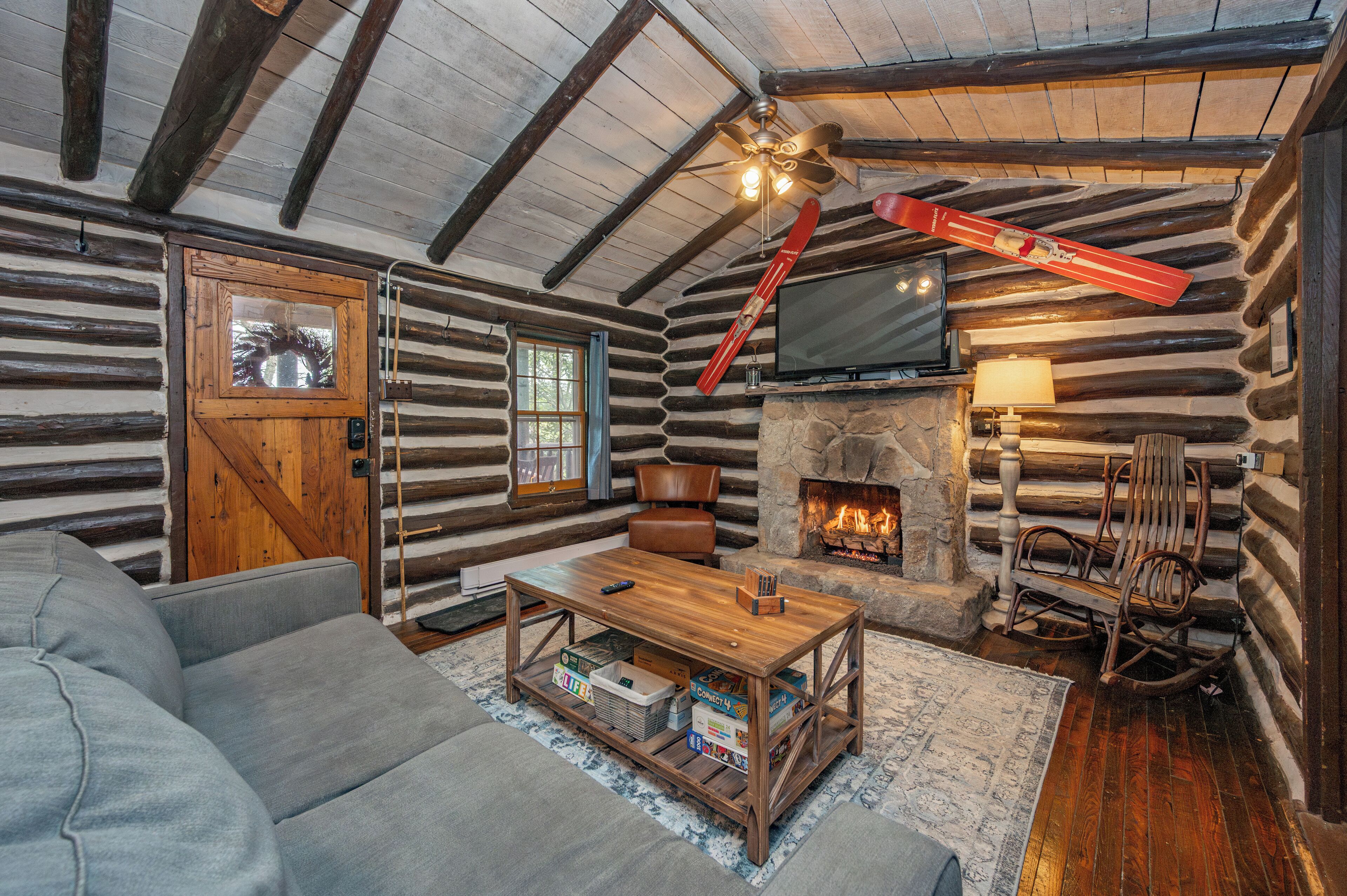 TV, fireplace, DVD player