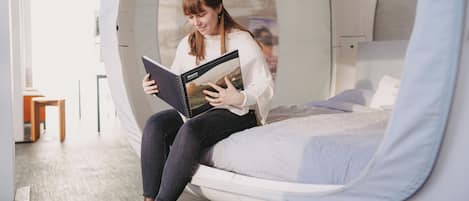 Tält Comfort - 1 queensize-säng - utsikt mot staden | Sängkläder