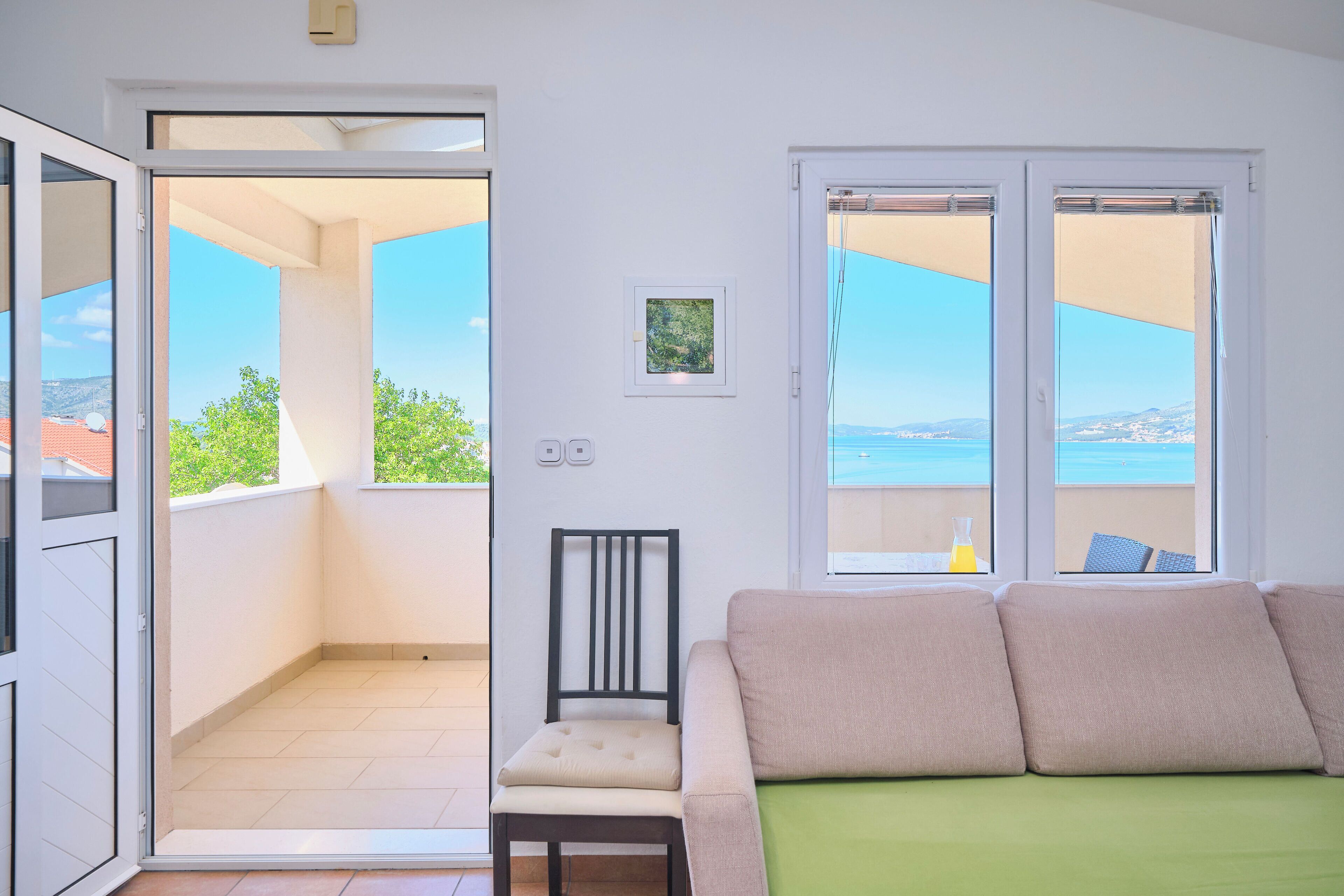 Appartement, vue mer | Coin séjour