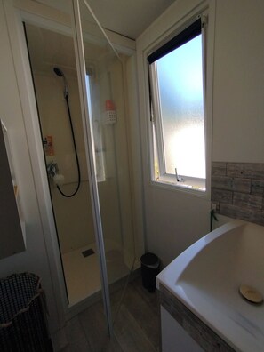 Shower, hair dryer