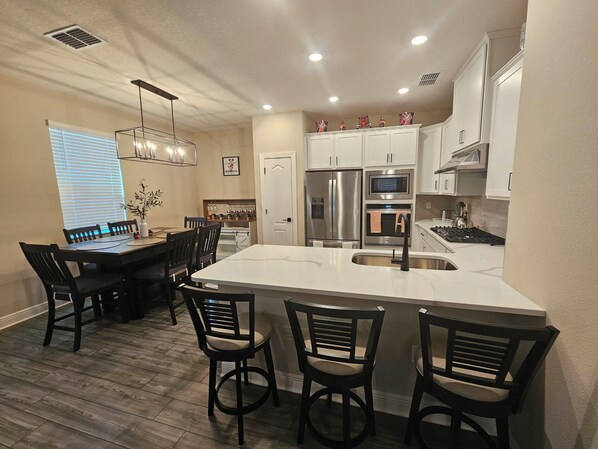 Microwave, oven, stovetop, dishwasher