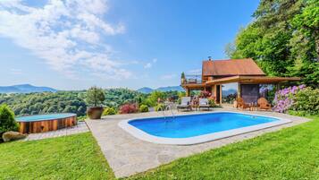 Family House, 2 Bedrooms, Balcony (Castle View Haven With Wellness And) | Pool | Seasonal outdoor pool