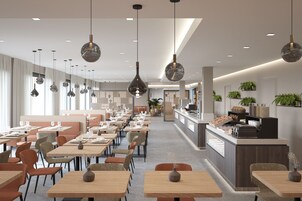 Café da manhã com buffet grátis todos os dias