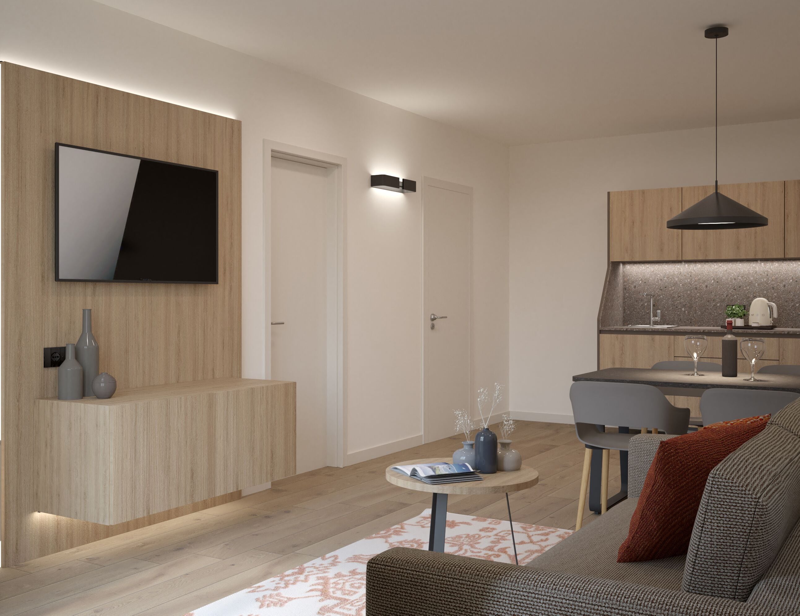 Tallelokero huoneessa, työpöytä, pimennysverhot, äänieristys