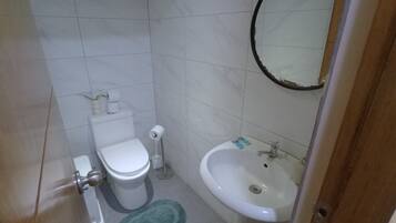 Dusche, Handtücher, Seife, Toilettenpapier