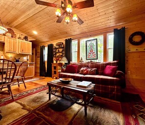 Smart TV, fireplace - Little Bear Tiny Cabin in The Forest (Cosby)