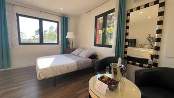 1 bedroom, iron/ironing board, travel crib, WiFi (free)