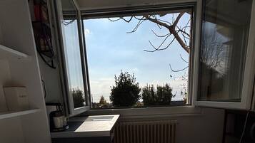 Gemeinsamer Schlafsaal, 1 Schlafzimmer, Gartenblick | Esszimmer