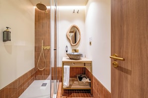 Chambre Simple Classique | Salle de bain | Douche, sèche-cheveux, serviettes fournies, savon