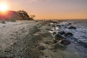 Vlak bij het strand