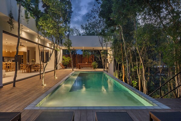 Outdoor pool - NEW! Spacious 5 Suites Villa with gorgeous outdoor space in delightful Tulum, (Tulum)