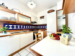 Fridge, oven, stovetop, dishwasher
