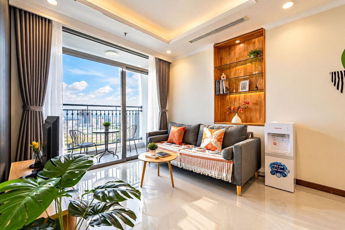 Apartemen Standar, 2 kamar tidur, balkon, pemandangan kebun | Area keluarga | TV layar datar