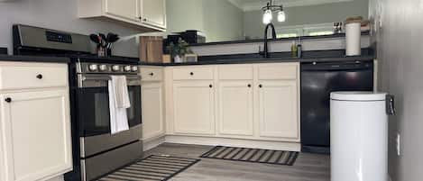 Microwave, oven, stovetop, dishwasher