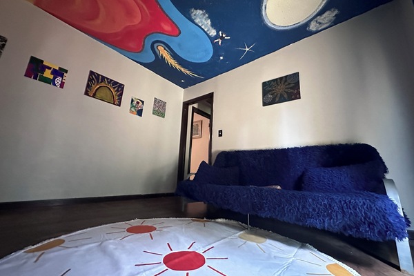 Space room with futon and desk