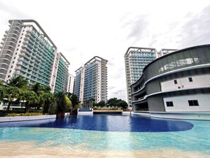 Outdoor pool - Luxury 1BR Unique Azure View - Azure Urban Resort Residences (Unknown)