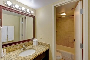 Hair dryer, towels, toilet paper