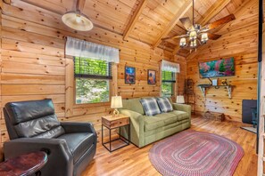 Smart TV, fireplace, DVD player, books - Mallard Creek Cabin - Classic Escape! (Berkeley Springs)