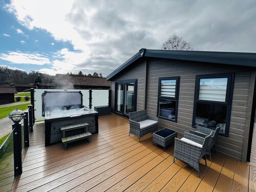 Modern, spacious lodge at Hunter's Quay Holiday Park.