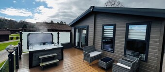 Modern, spacious lodge at Hunter's Quay Holiday Park.