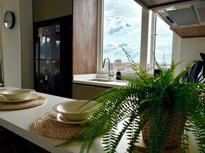 Elite Apartment, City View | 2 bedrooms, desk, laptop workspace, blackout drapes