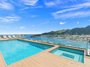 A heated pool