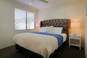 4 bedrooms, desk, iron/ironing board, travel cot