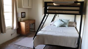 2 bedrooms, bed sheets