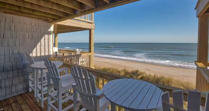 50 feet to the sand! Stunning Sunrise & Sunsets 3bed 2-1/2 bath in North Topsail