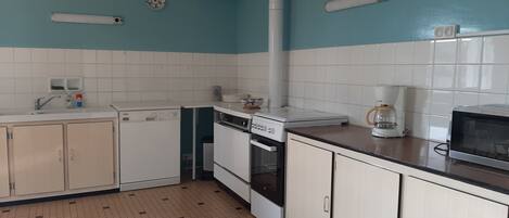 Microwave, oven, stovetop, dishwasher