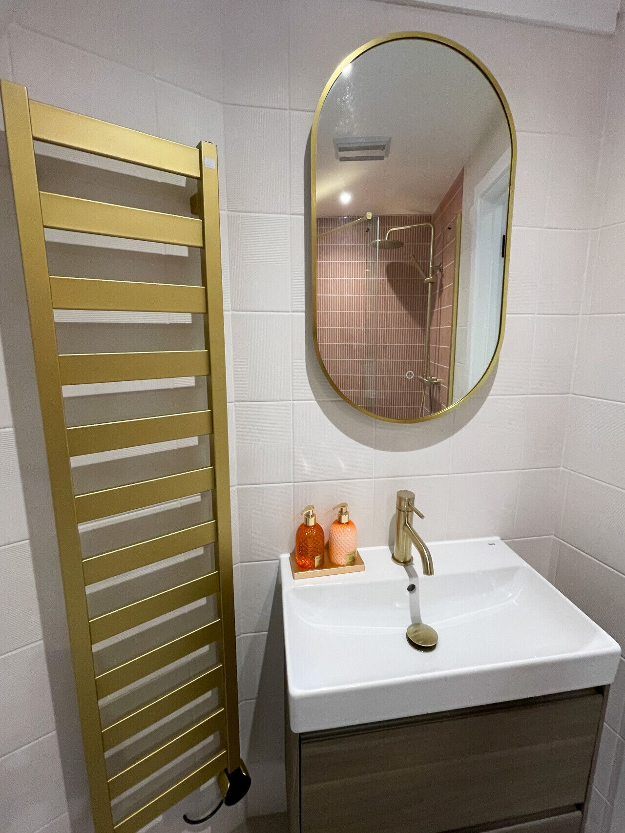 Hair dryer, towels