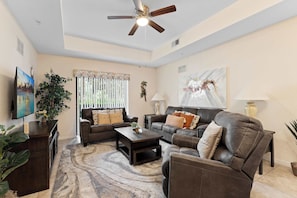 Condo, Multiple Beds, Patio, Garden View (Cozy Cove) | Living area