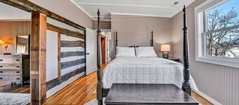 Charming, fully renovated 19th century cabin with spectacular views. 4 BR, 2 BA.