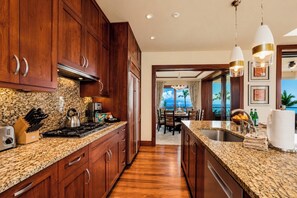 Microwave, oven, dishwasher, coffee/tea maker - Oceanview 3-Bedroom Luxury Villa at The Resort at Kapalua Bay with Housekeeping, Spa, Rental Car Included! MON-1303 | KBM (Lahaina)