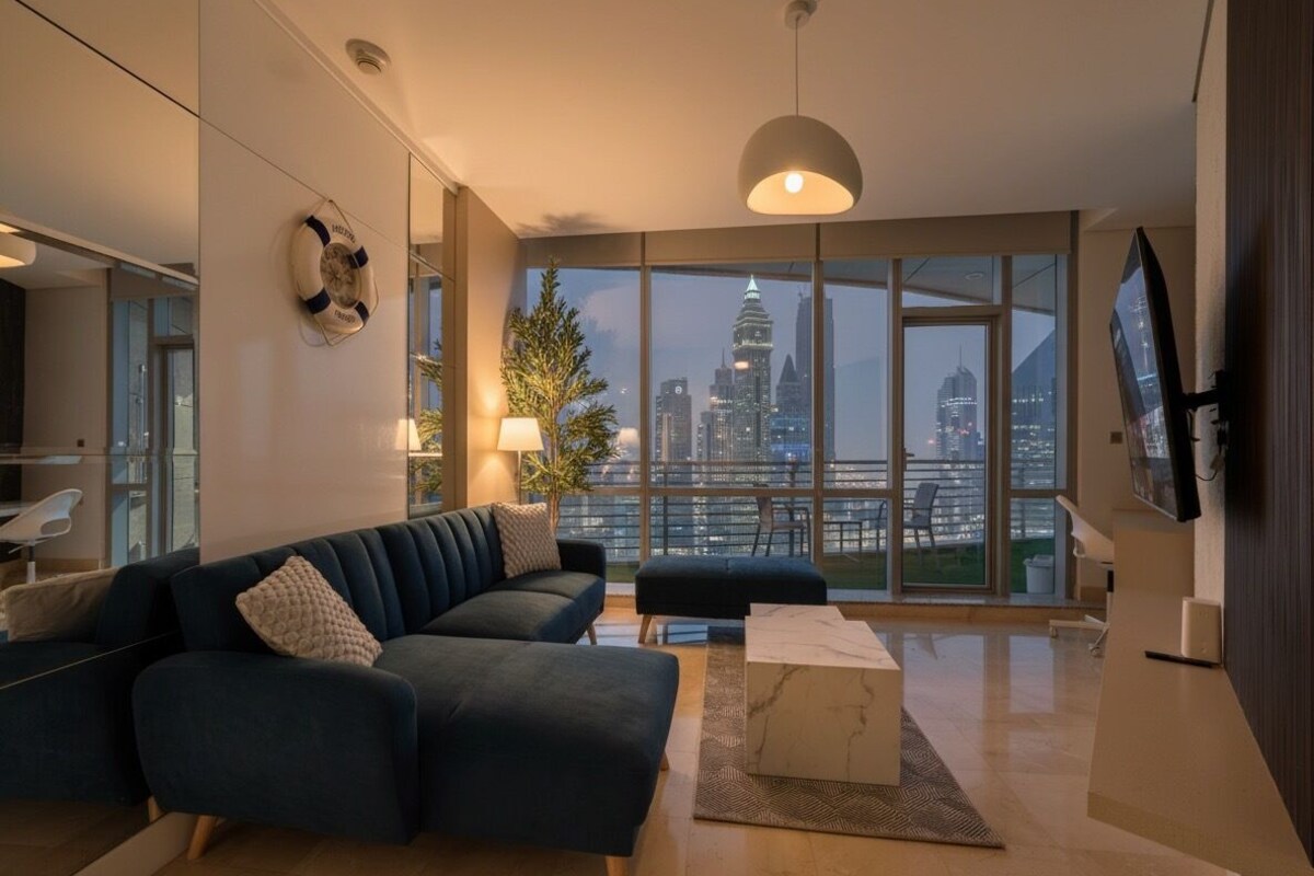 Superior Studio Suite, City View | Living area | 55-inch Smart TV with cable channels, Netflix, pay movies