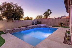 Outdoor pool, a heated pool
