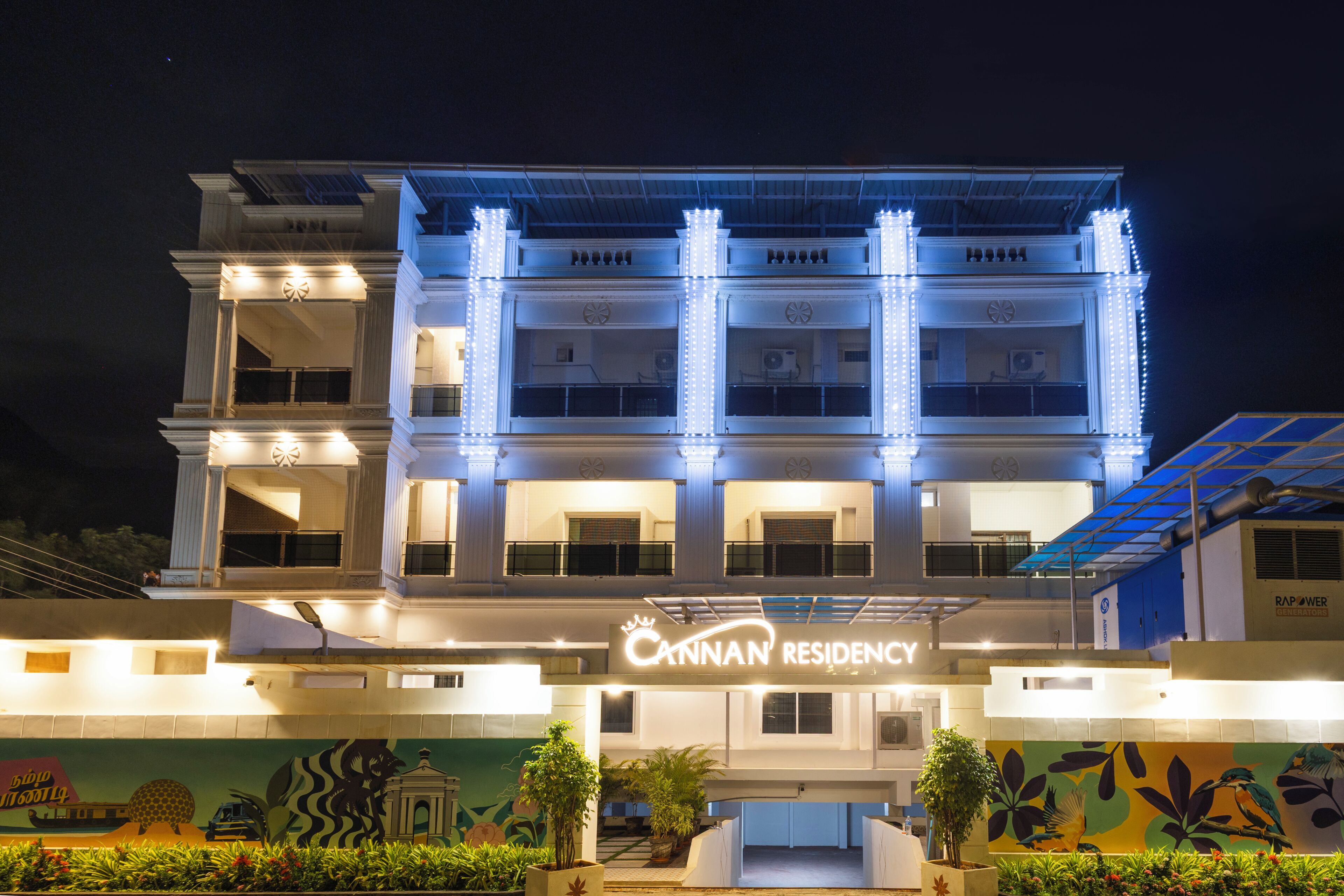 Front of property – evening/night