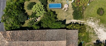 Mas Saint-Félix garden 1200m², countryside between Nîmes, Montpellier and the sea
