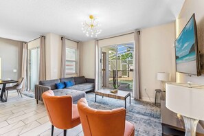 Townhome, Multiple Beds, Pool Access, Pool View (My Happy Place At Championsgate) | Living area | 42-inch flat-screen TV with digital channels