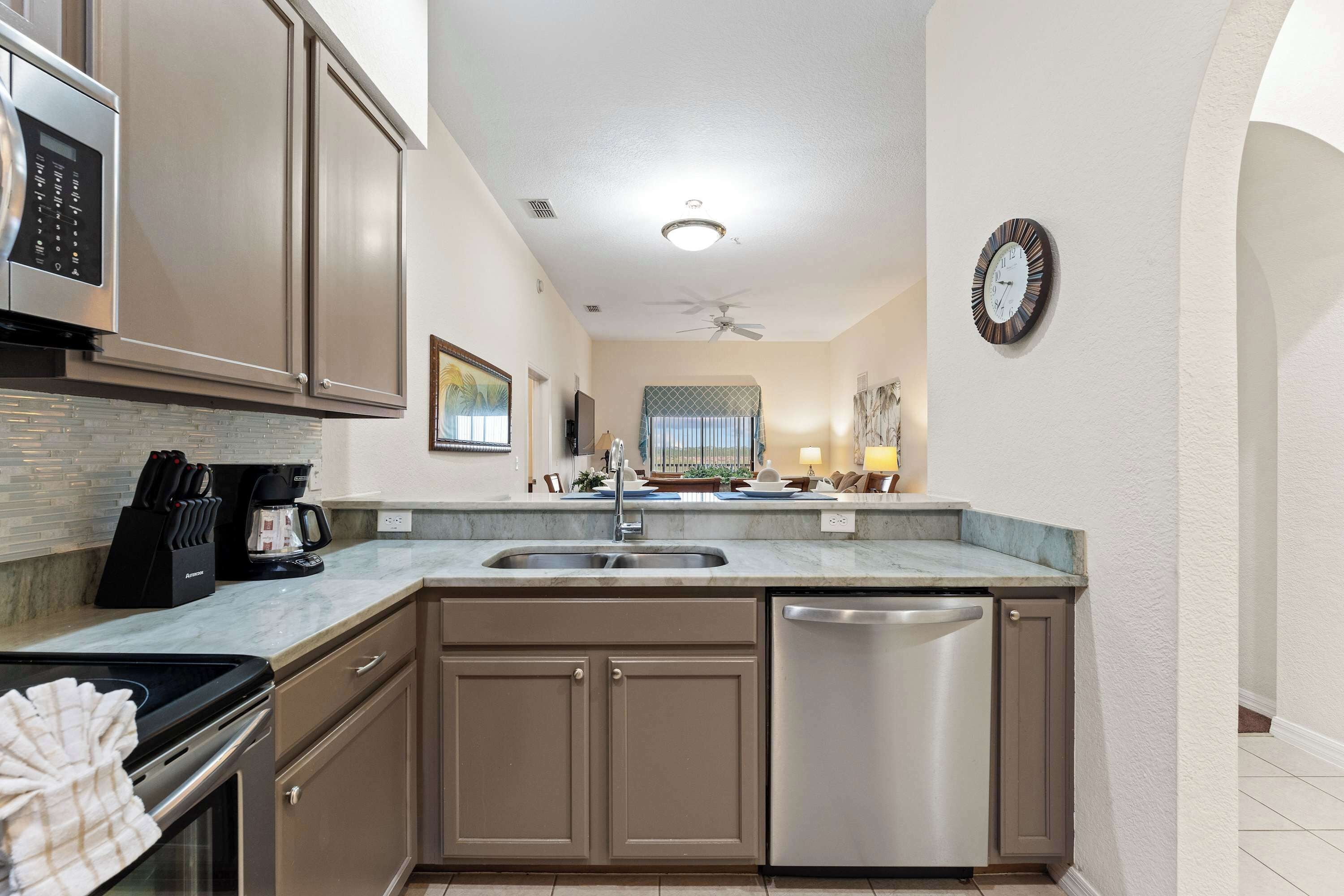 Condo, Multiple Beds, Balcony, Garden View (Peaceful Horizons at Caribe Cove) | Private kitchen | Fridge, microwave, oven, stovetop