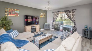 House, Multiple Beds, Pool Access, Pool View (Solterra Dream Escape) | Living area | 42-inch flat-screen TV with digital channels