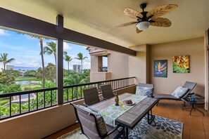 Outdoor dining - NEW LISTING: Ka’anapali Royal K303 2BR – Ocean Views, Pool, Walk to Golf & Beach (Lahaina)