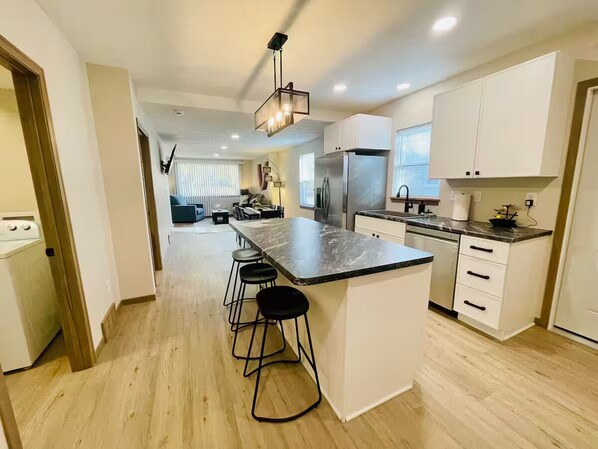 Microwave, oven, stovetop, dishwasher