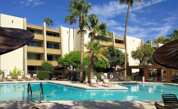 A heated pool