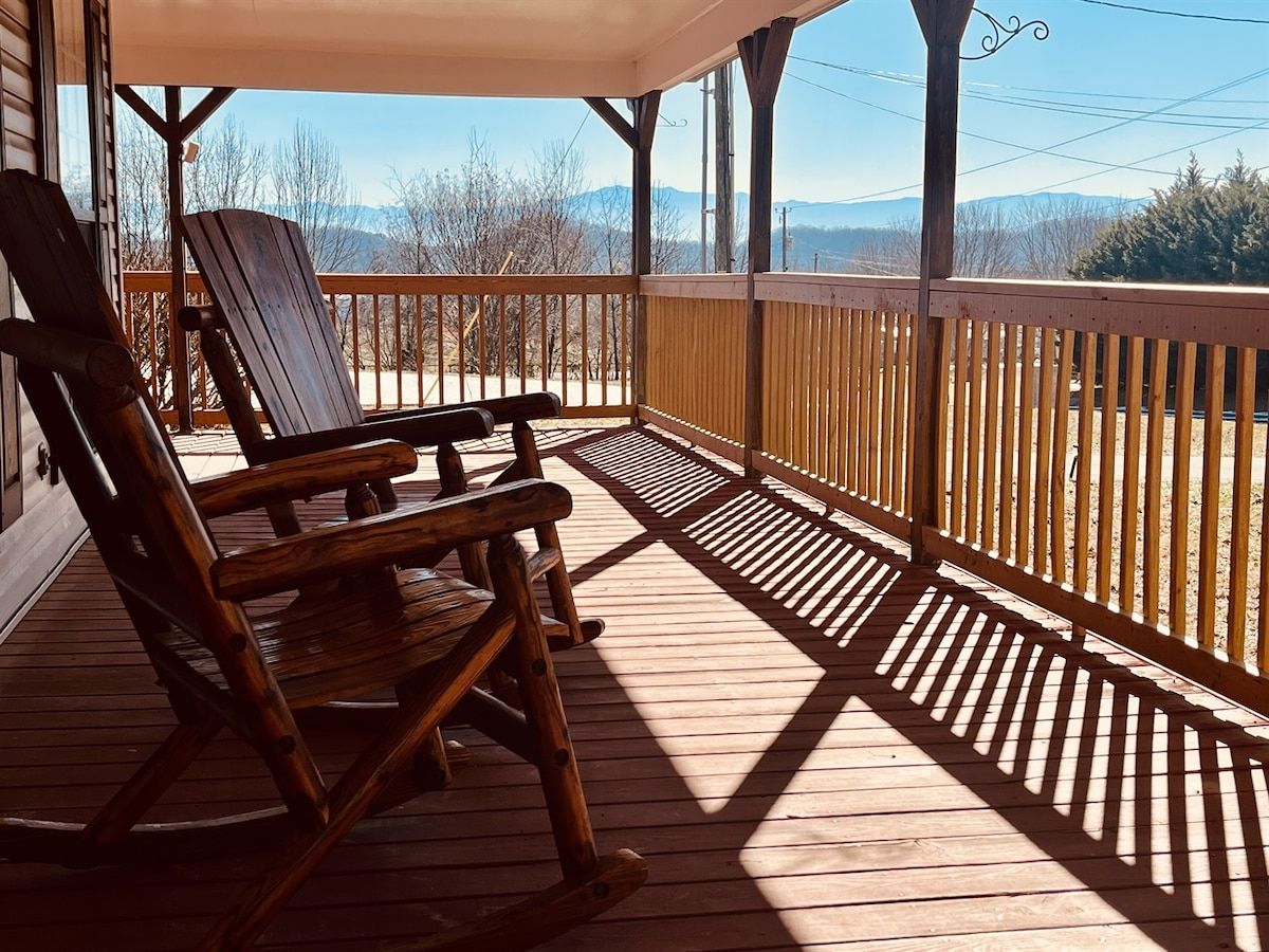 Relax on the porch, sip some coffee and enjoy those beautiful Mountain View’s!