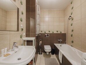 Hair dryer, towels